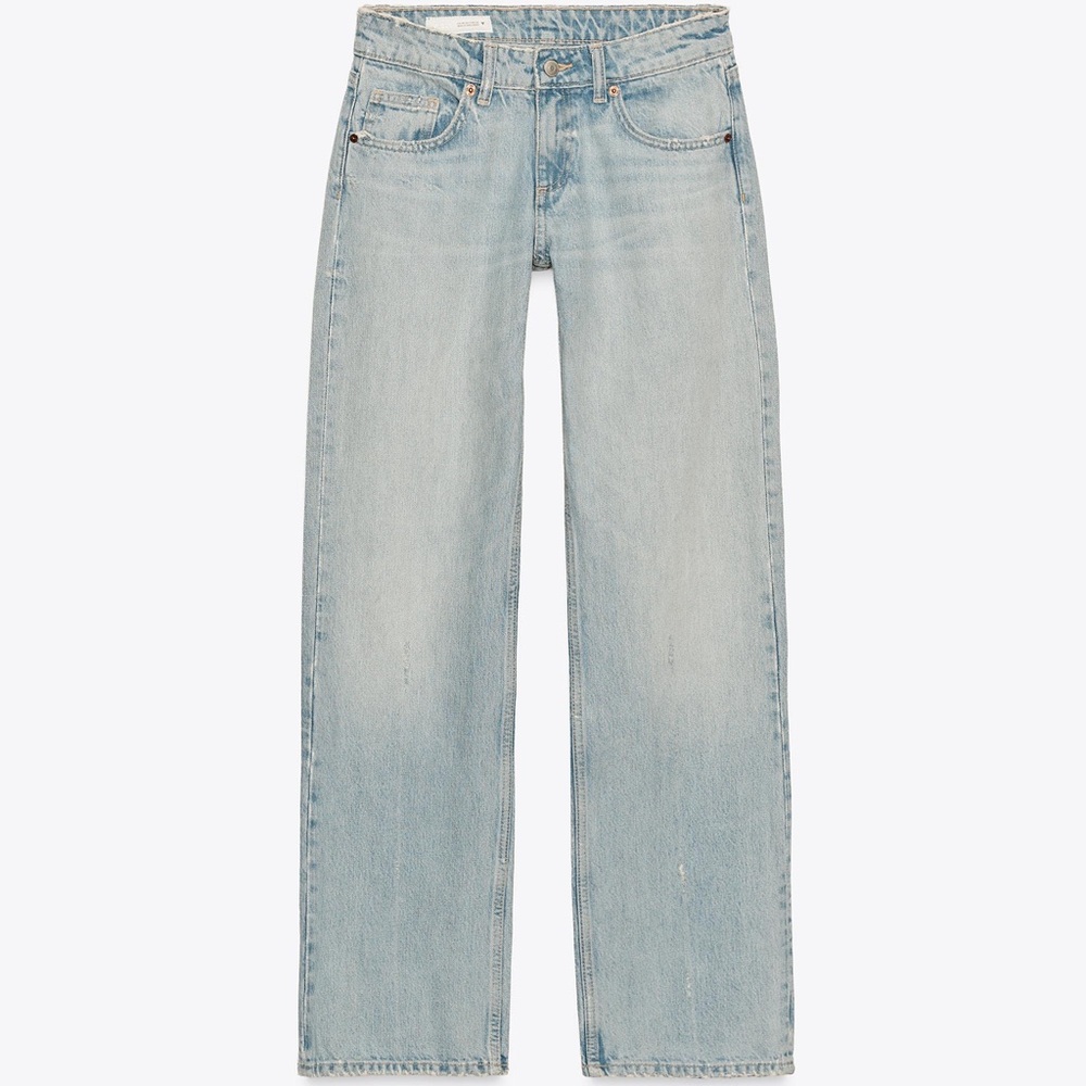 NWT zara TRF wide leg low rise jeans - 27